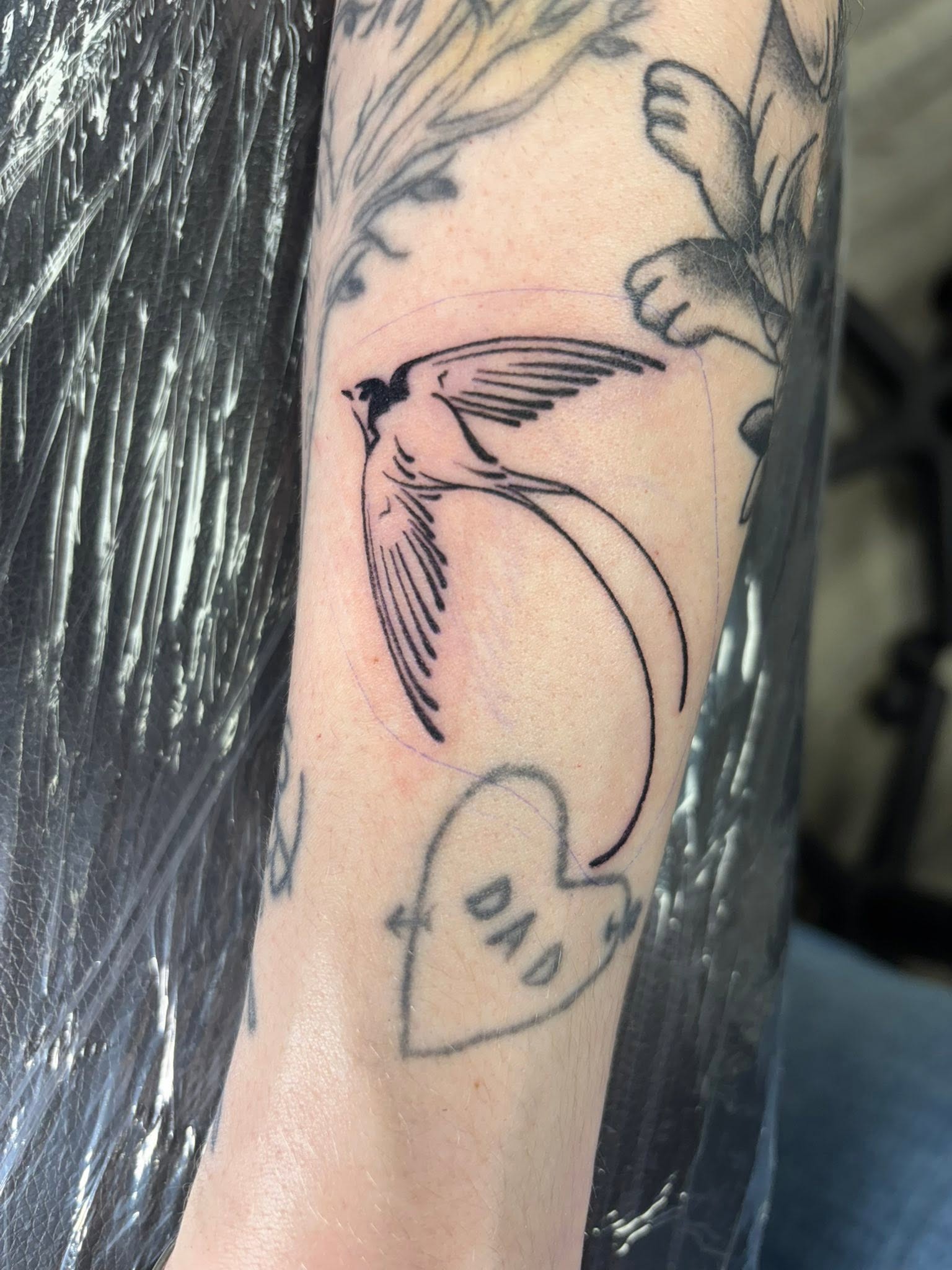 Birds and lily piece